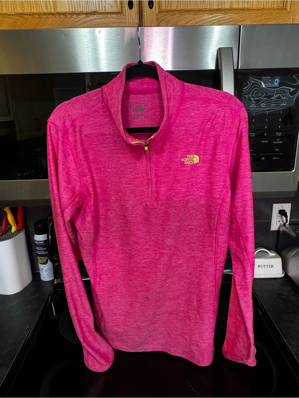 The North Face Hot Pink Heather Quarter-Zip Pullover